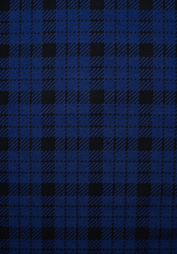 Jagger Blue & Black Check Jacquard Dress