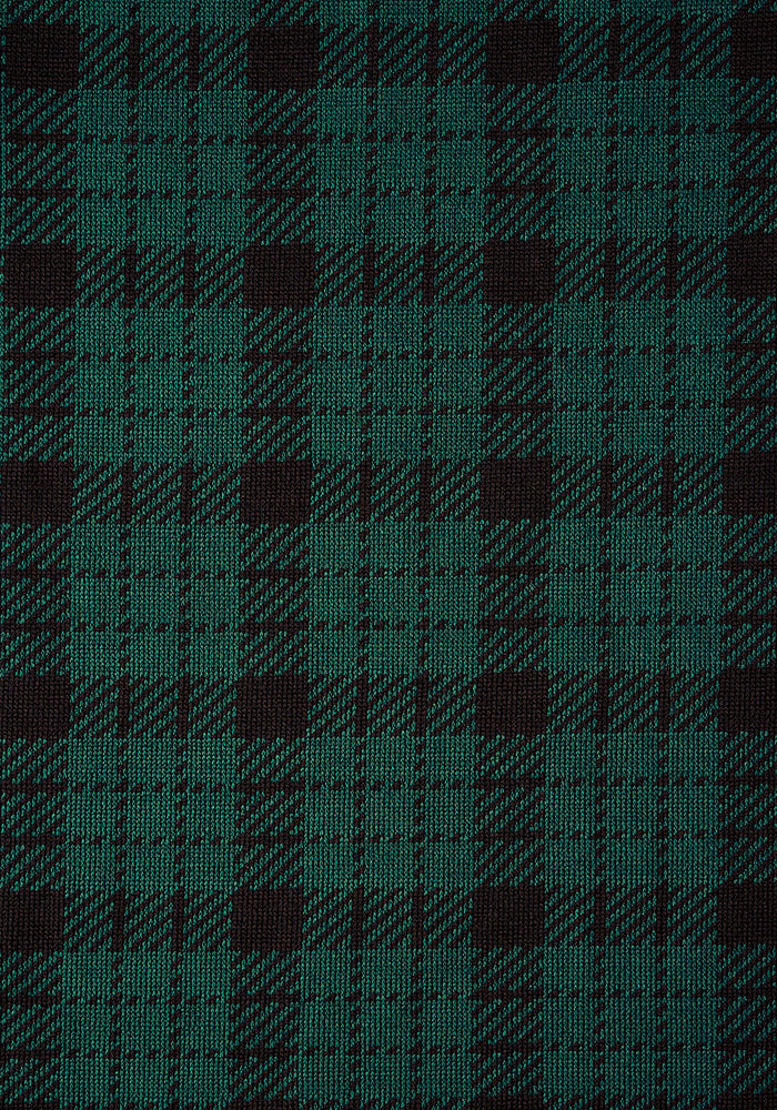 Jagger Green & Black Check Jacquard Dress