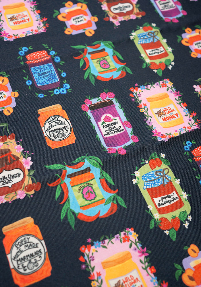 Third angle of Jam &amp; Preserves Print Tea Towel