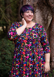 Janella Garden Rainbows Print Midaxi Dress