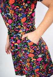 Jaya Garden Rainbow Print Cotton Playsuit