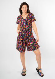 Jaya Garden Rainbow Print Cotton Playsuit