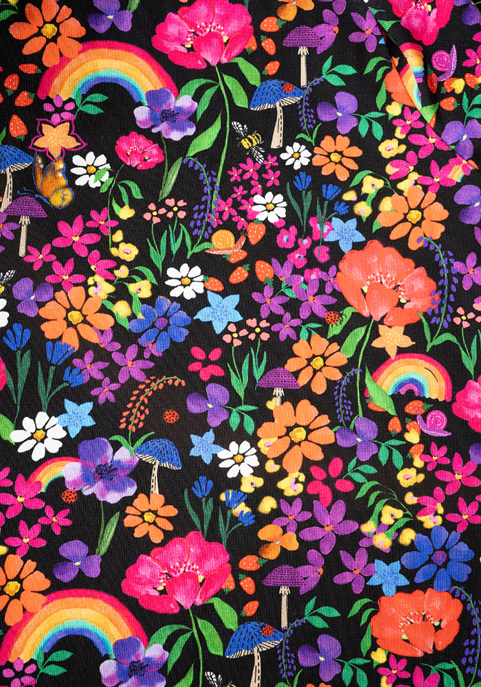 Second angle of Zola Garden Rainbow Print Cotton Bubble Hem Top