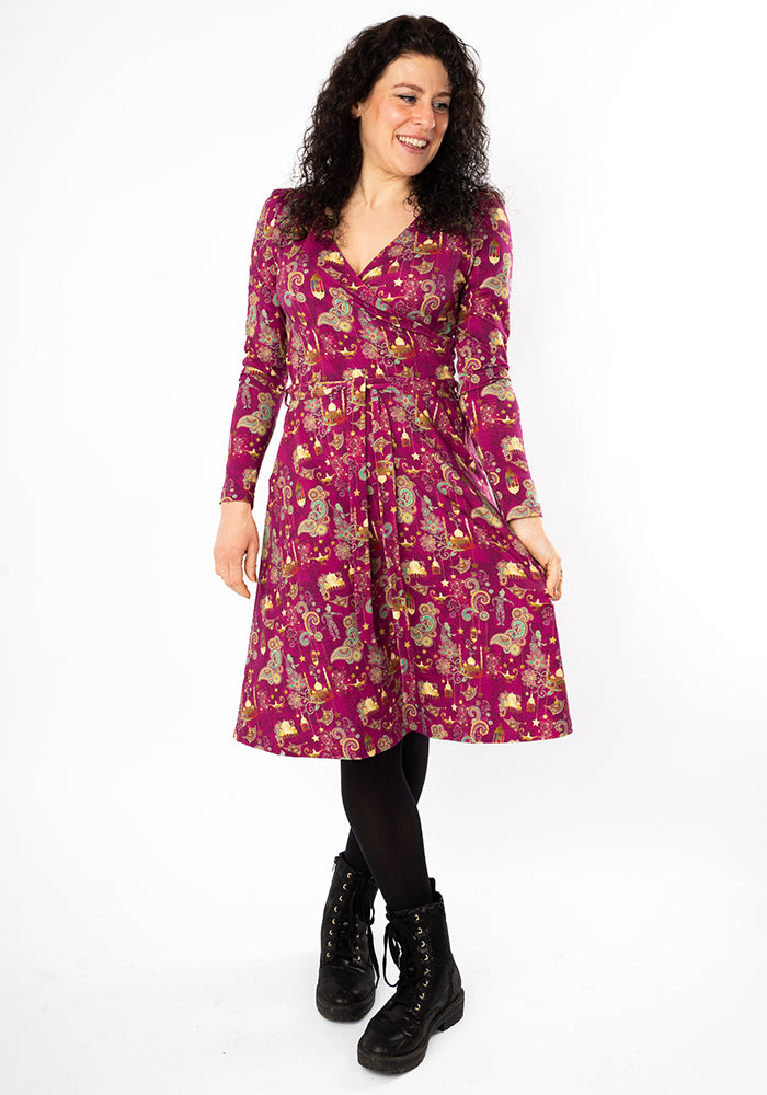 Tenth angle of Jazmeen Magical Adventure Print Cotton Dress