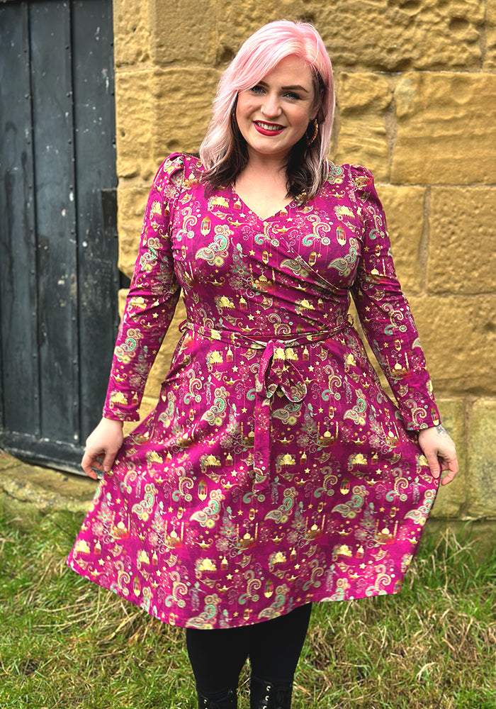 Third angle of Jazmeen Magical Adventure Print Cotton Dress