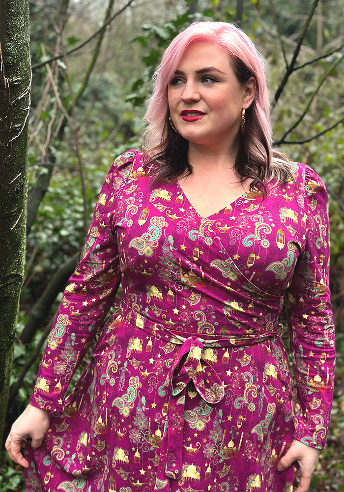 Ninth angle of Jazmeen Magical Adventure Print Cotton Dress