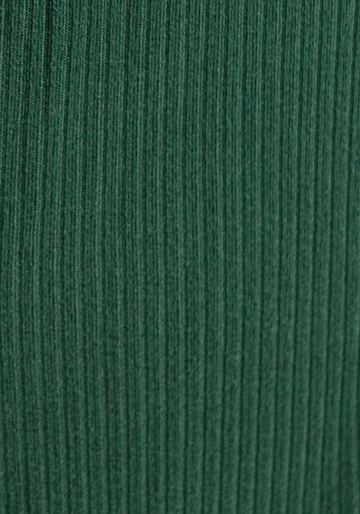 Jensen Bottle Green Rib Midaxi Dress