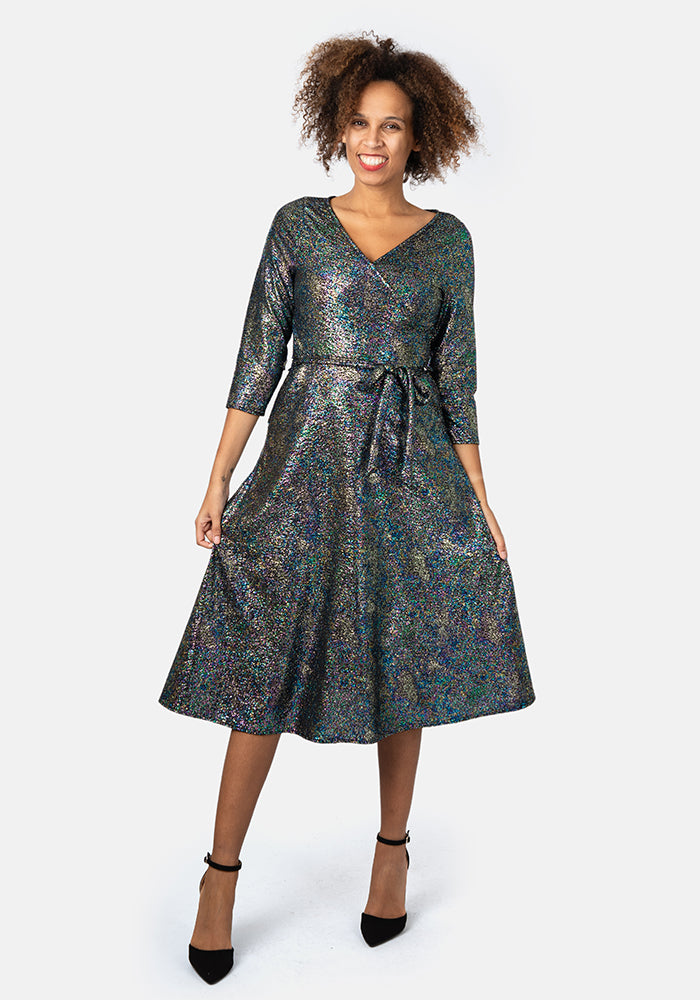 Jewel Rainbow Sparkle Midi Dress
