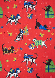 Jingles Christmas Cats Print Dress