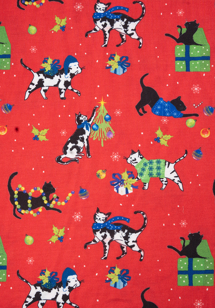 Jingles Christmas Cats Print Dress
