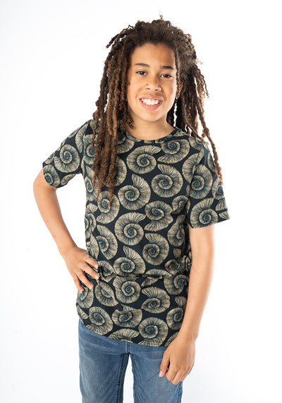 Children's Fossil Print Cotton T-Shirt (Jones)
