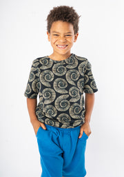 Children's Fossil Print Cotton T-Shirt (Jones)
