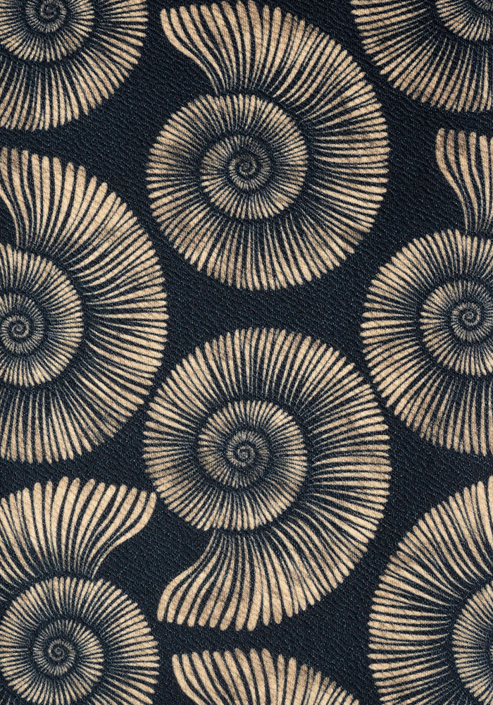 Third angle of Jordan Fossil Print Textured Crepe Dungaree