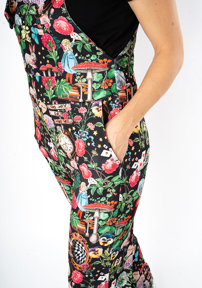 Ninth angle of Jordan Wonderland Print Dungaree