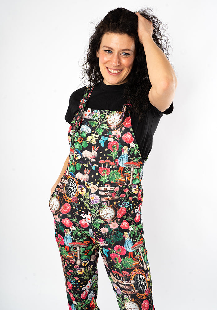 Sixth angle of Jordan Wonderland Print Dungaree