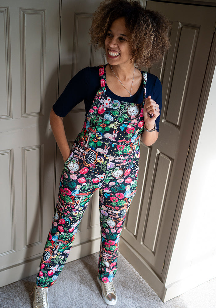 Seventh angle of Jordan Wonderland Print Dungaree