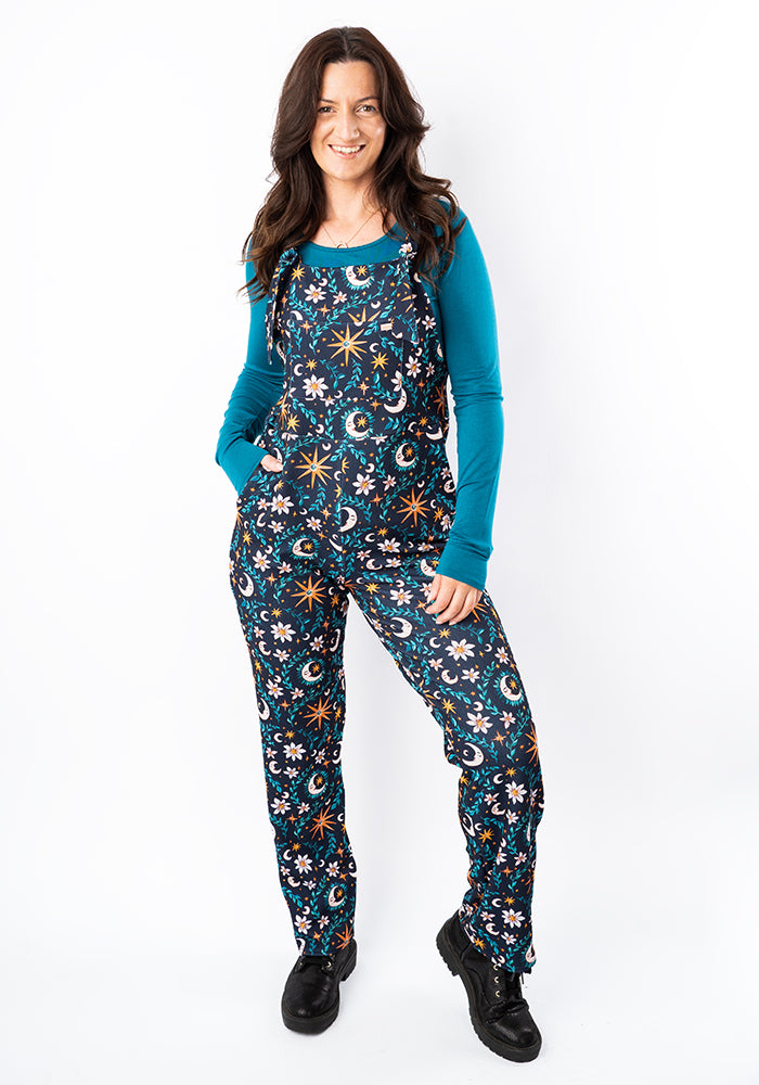 Seventh angle of Jordan Celestial Moon Print Full Length Dungaree
