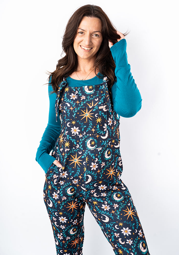 Sixth angle of Jordan Celestial Moon Print Full Length Dungaree