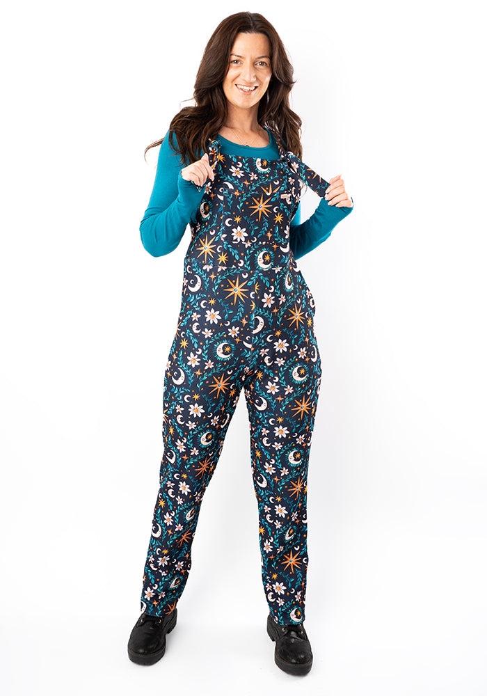 Third angle of Jordan Celestial Moon Print Full Length Dungaree