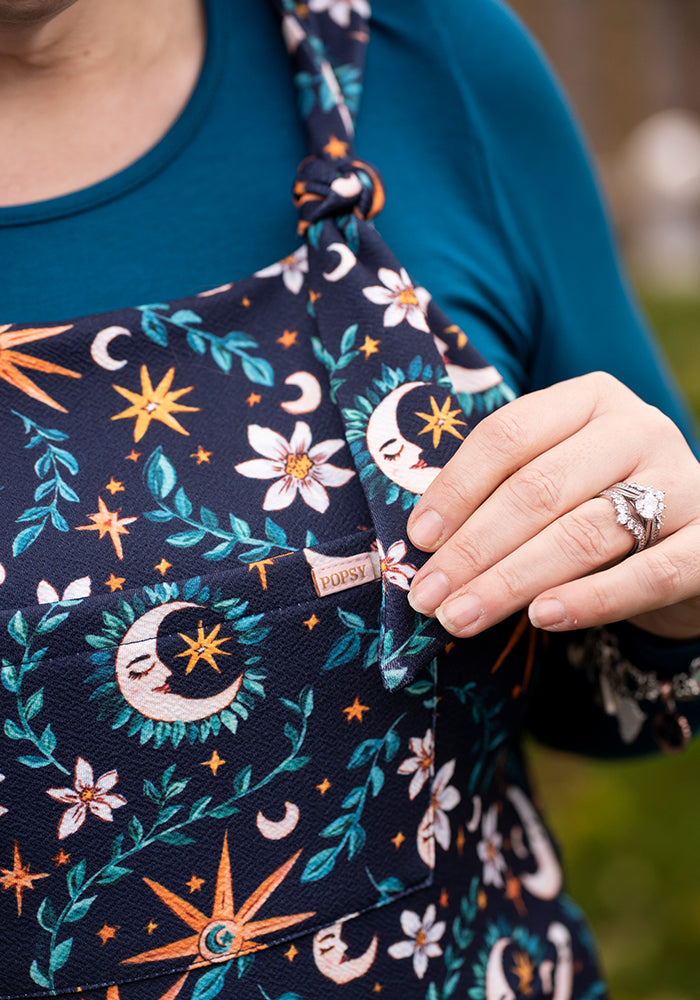 Eighth angle of Jordan Celestial Moon Print Full Length Dungaree