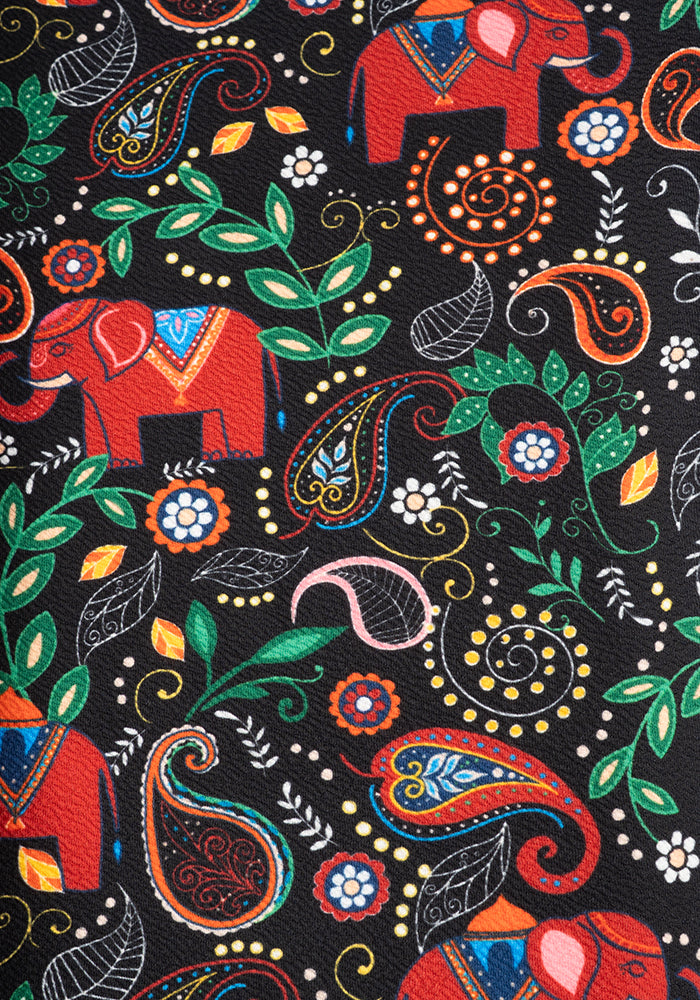 Second angle of Jordan Elephant Paisley Print Dungaree