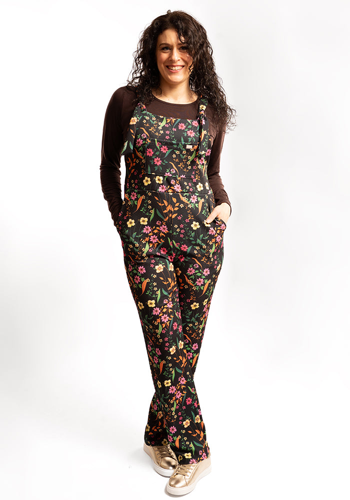 Third angle of Jordan Floral Print Dungaree