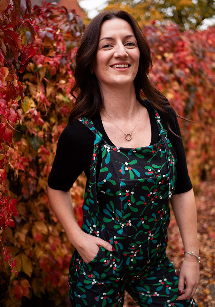 Jordan Mistletoe Print Dungaree