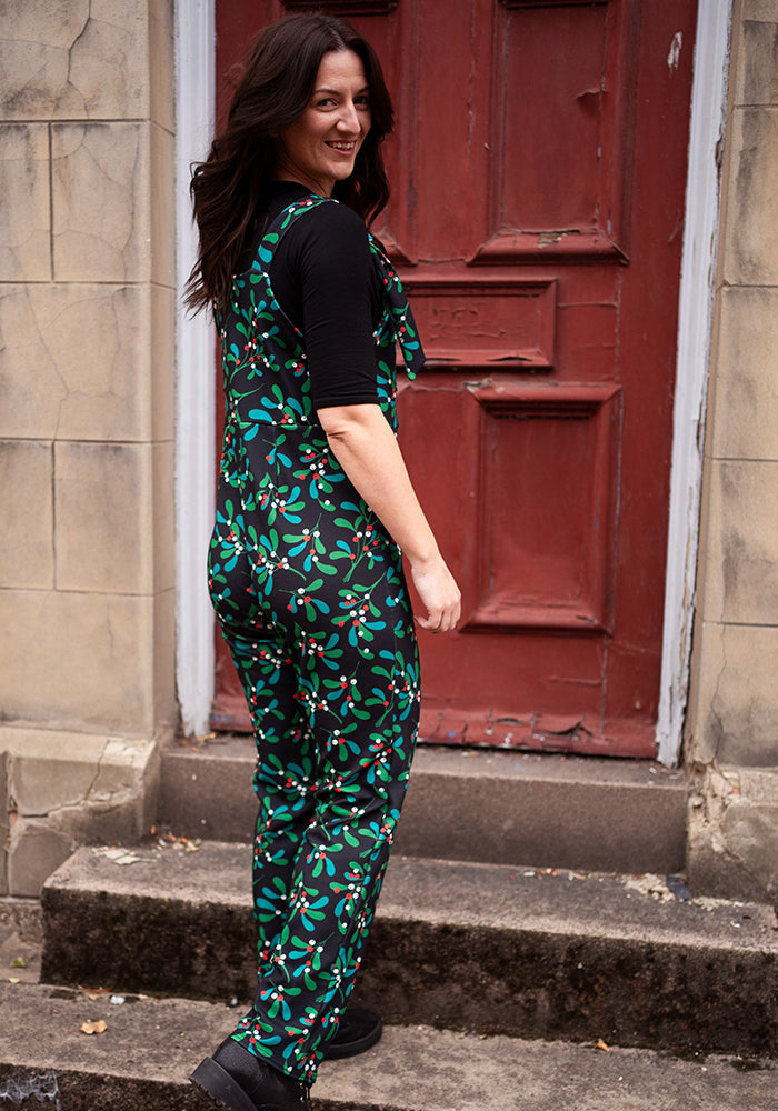 Jordan Mistletoe Print Dungaree