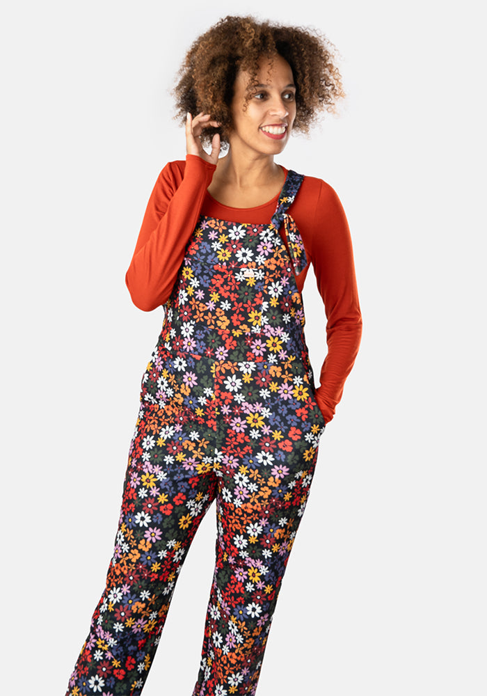 Jordan Multicoloured Ditsy Floral Print Dungaree
