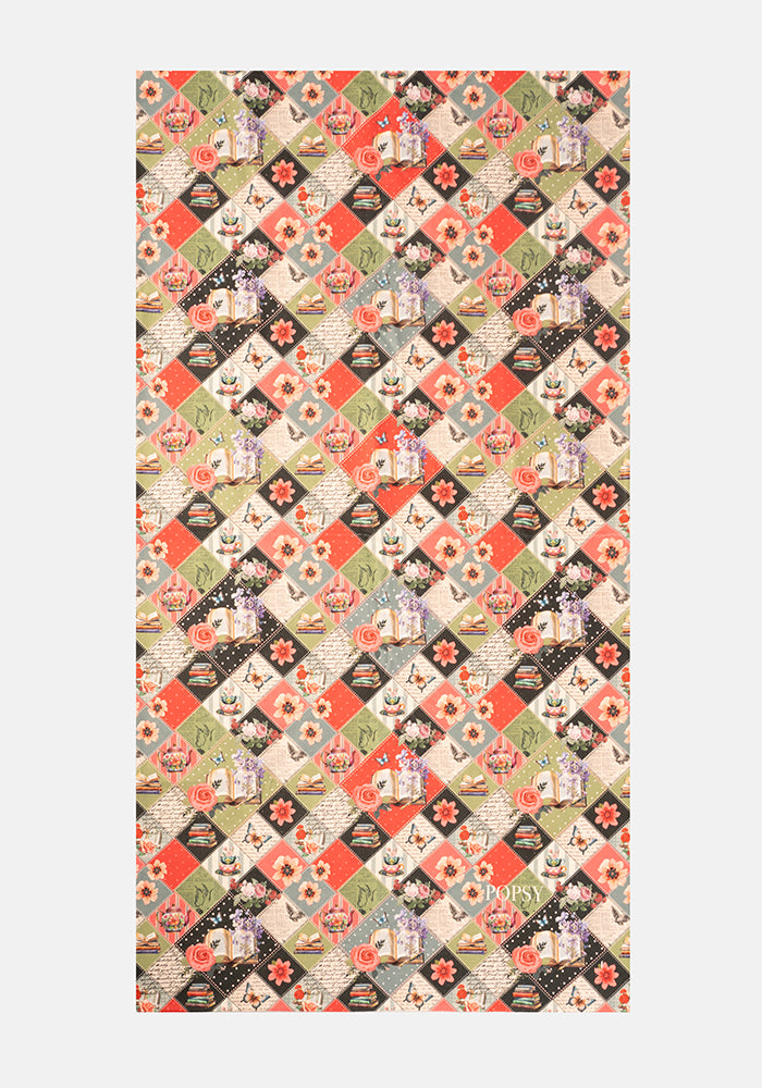 Front view of Journals Print Large Towel