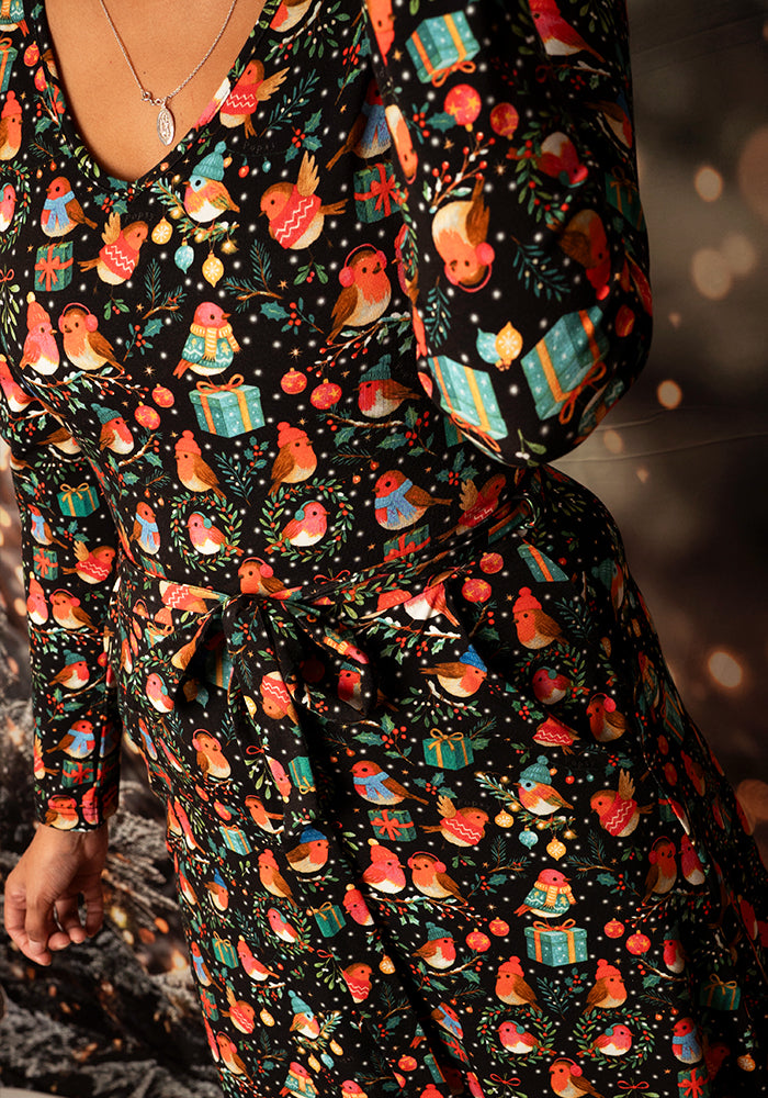 Jove Robins Print Cotton Midi Dress