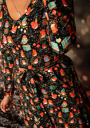 Jove Robins Print Cotton Midi Dress