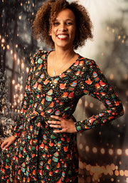 Jove Robins Print Cotton Midi Dress