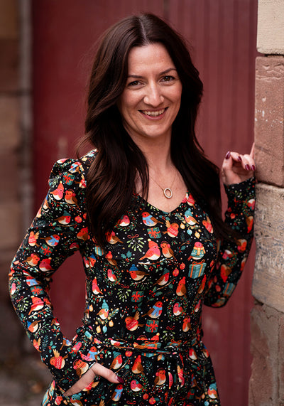 Jove Robins Print Cotton Midi Dress