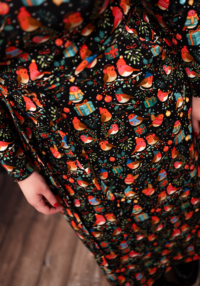 Jove Robins Print Cotton Midi Dress