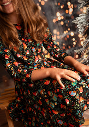 Children's Robins Print Cotton Dress (Jove)