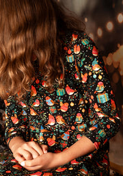 Children's Robins Print Cotton Dress (Jove)