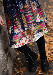 Jovial London Border Print Cotton Dress