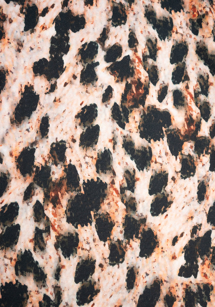 Bessy Brown Animal Print Full Leg Jumpsuit