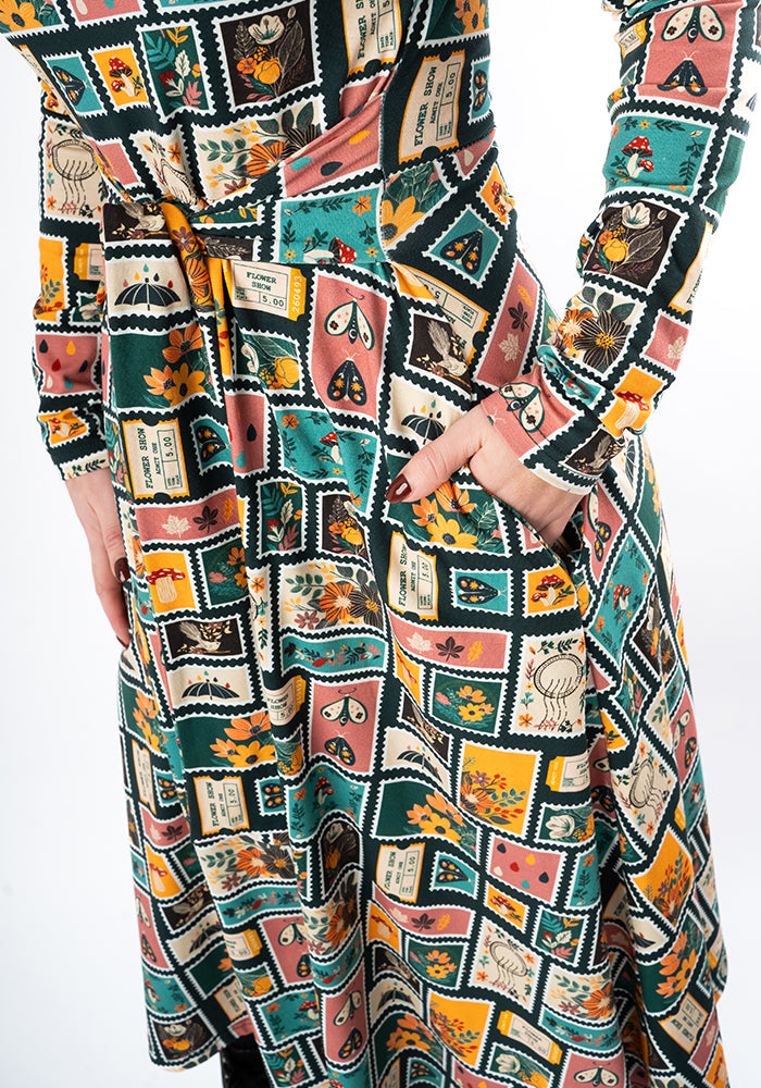Fourth angle of Jude Stamps Print Cotton Midi Dress