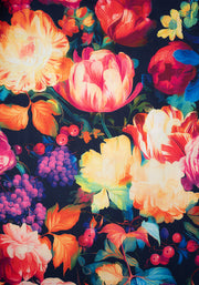 Jules Bright Blurred Floral Print Tiered Hem Midaxi Dress