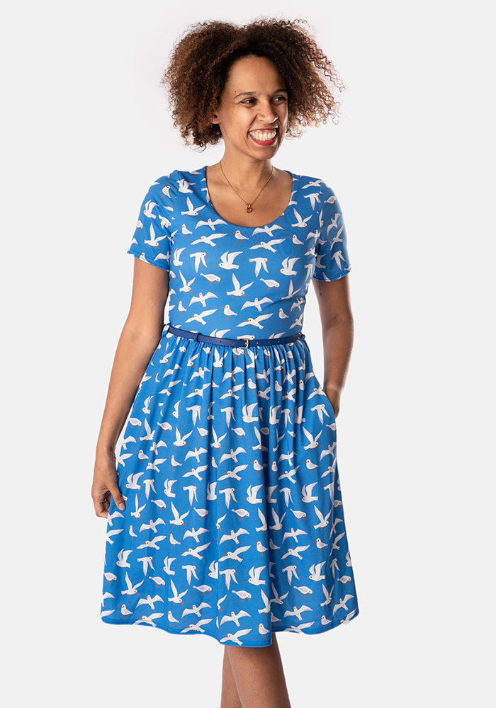 Julissa Seagulls Print Dress