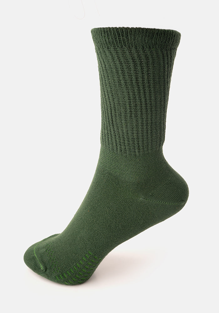 Front view of Juniper Green Bamboo Socks