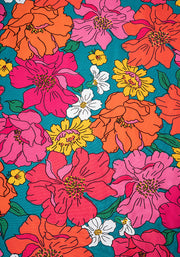 Gillian Bold Floral Print Cotton Tunic