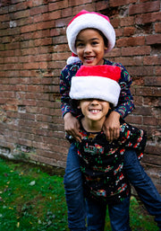 Children's Christmas Train Print Cotton T-Shirt (Wish)