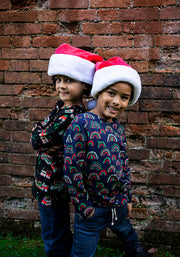 Children's Candy Cane Rainbows Print Cotton T-Shirt (Merry)