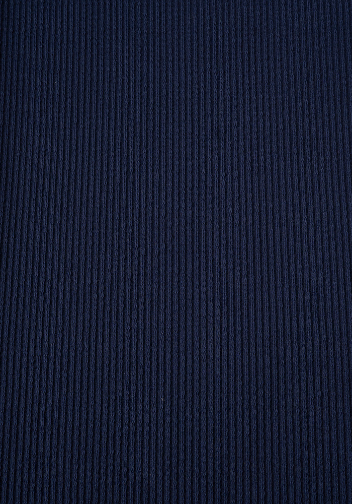 Second angle of Kamila Navy Crinkle Rib Trousers