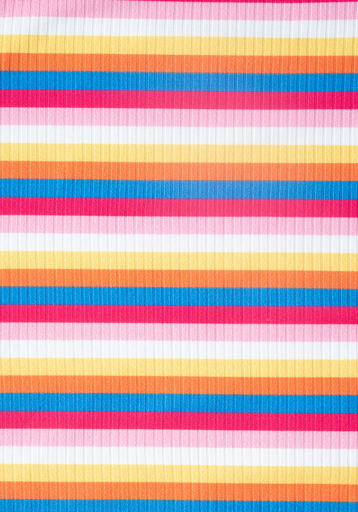 Kellie Multi Coloured Stripe Square Neck Top