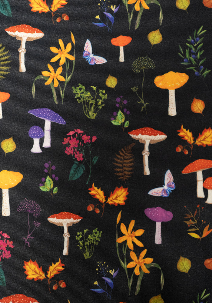 Second angle of Kenzi Botanical Mushroom Print Dress