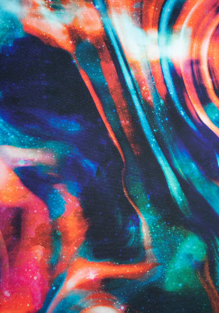 Asta Ombre Abstract Print Notch Neck Top